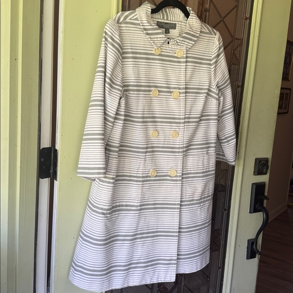Proenza Schouler Jackets & Blazers - Proenza Schouler Striped Lined Jacket in White and Gray Size M.  NWOT COTTON